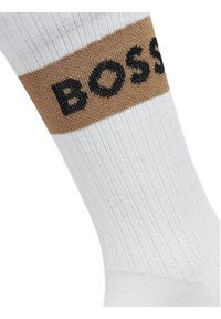 BOSS - Boss Zestaw 3 par wysokich skarpet męskich 50524273 Biały. Kolor: biały. Materiał: materiał, bawełna #6