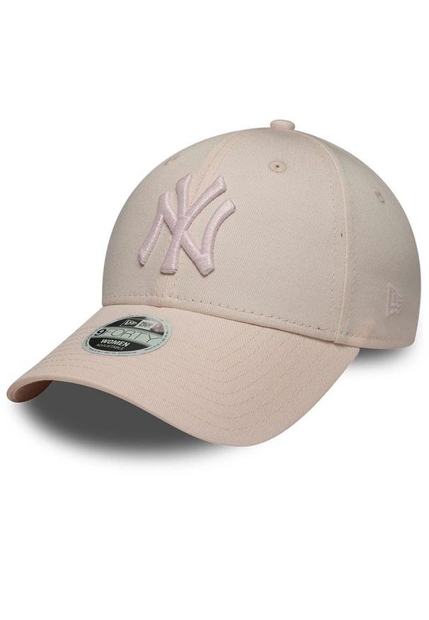 Czapka damska New Era New York Yankees MLB 9FORTY 60771738 - beżowa. Kolor: beżowy. Materiał: bawełna, materiał. Wzór: haft. Styl: casual, elegancki, klasyczny