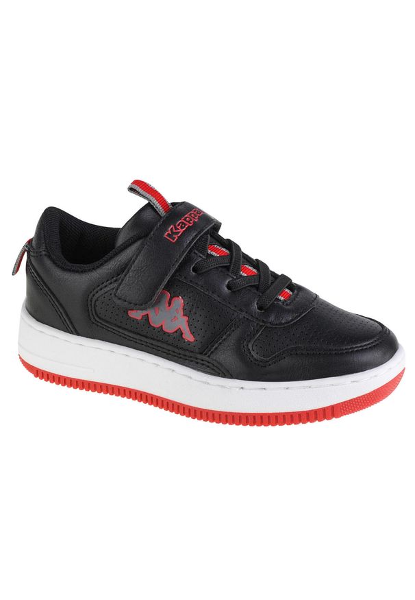 Buty do chodzenia dla dzieci Kappa Fogo K. Zapięcie: sznurówki. Kolor: czarny. Materiał: guma, skóra, tkanina. Szerokość cholewki: normalna. Sport: turystyka piesza
