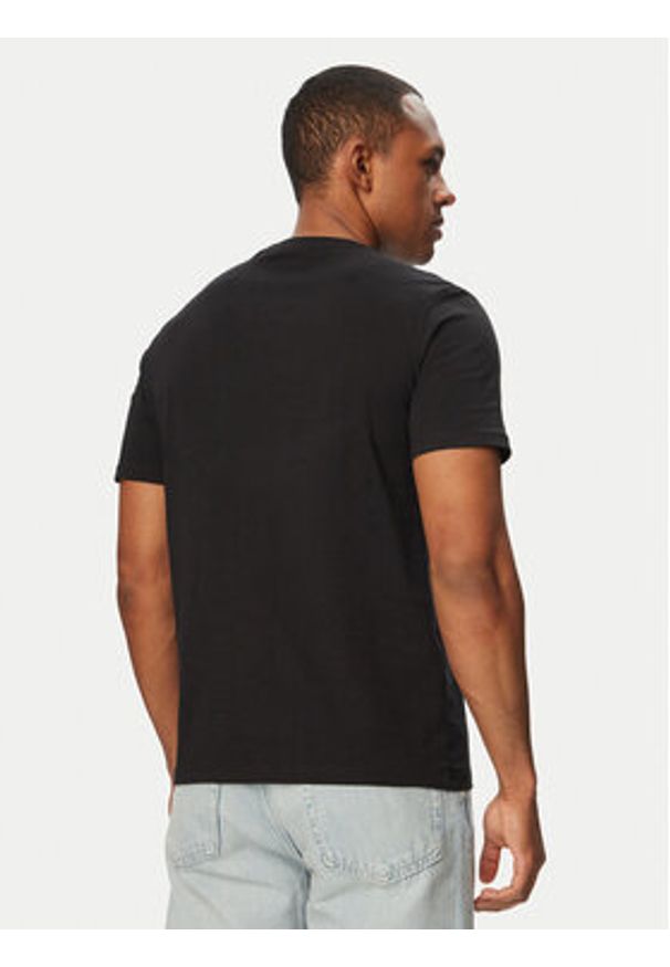 Calvin Klein Jeans T-Shirt SS 30s EU LV04RG800G Czarny Regular Fit. Kolor: czarny. Materiał: bawełna