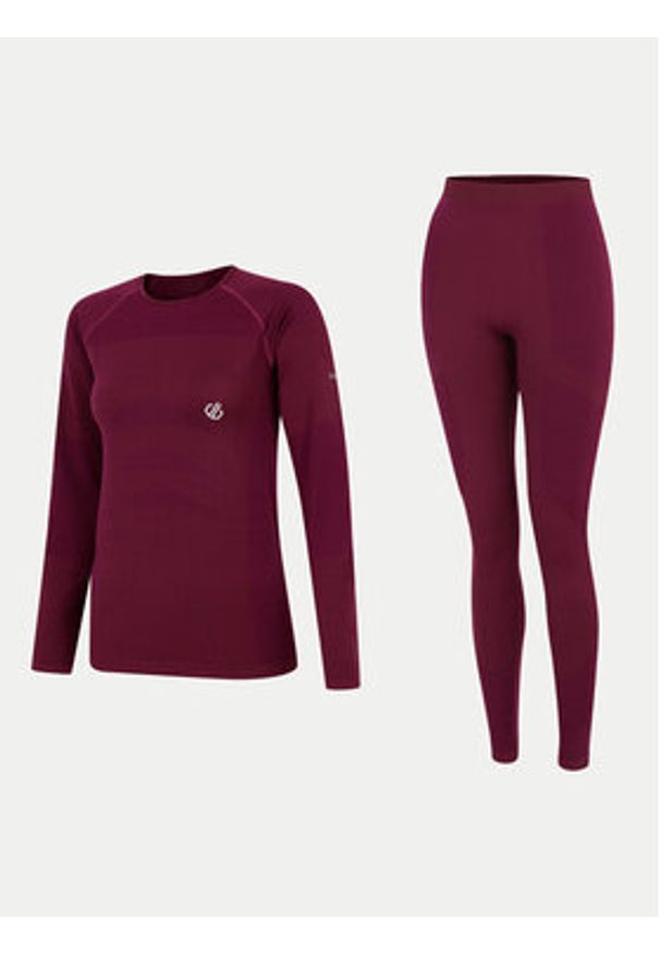Dare2B Komplet sportowy DWU415 Bordowy Slim Fit. Kolor: czerwony. Materiał: syntetyk. Styl: sportowy