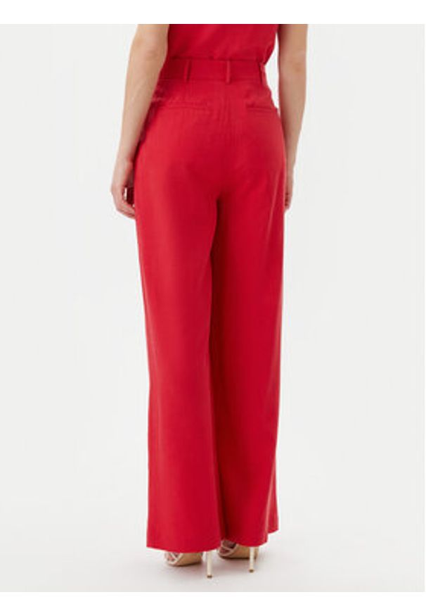 LOLA CASADEMUNT Spodnie palazzo LS2514010 Czerwony Wide Leg. Kolor: czerwony. Materiał: lyocell