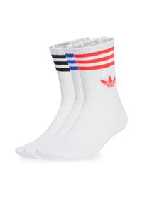 Adidas - Zestaw 3 par wysokich skarpet unisex adidas. Wzór: kolorowy