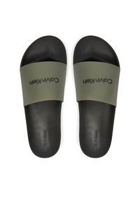 Calvin Klein Klapki Chunky Pool Slide Rub HM0HM01063 Zielony. Kolor: zielony #4