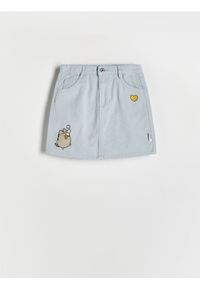 Reserved - Jeansowa spódnica Pusheen - jasnoniebieski. Kolor: niebieski. Materiał: jeans #1