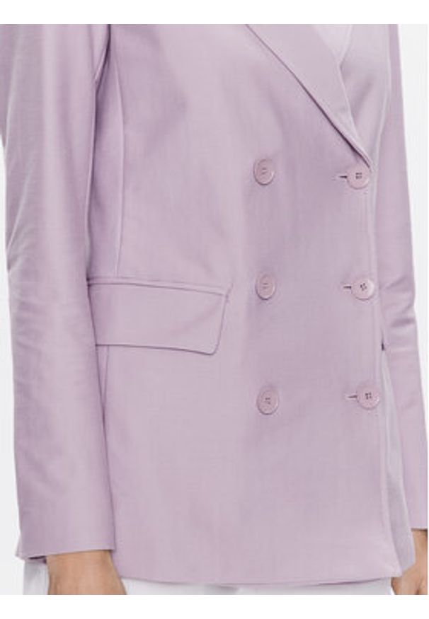 Max Mara Leisure Marynarka Ornella 2339110736 Fioletowy Regular Fit. Kolor: fioletowy. Materiał: bawełna