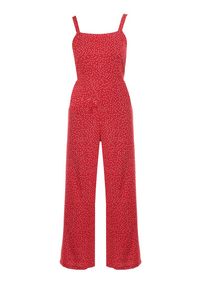 Born2be - Bordowy Kombinezon Aereira. Okazja: na co dzień, na imprezę. Kolor: czerwony. Długość rękawa: na ramiączkach. Długość: długie. Wzór: aplikacja, kropki. Sezon: lato. Styl: casual #7