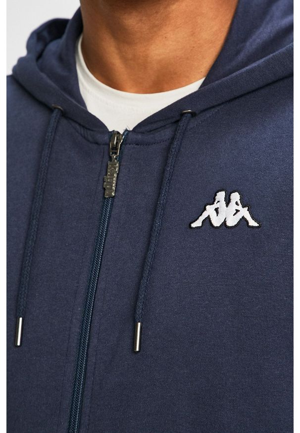 Kappa - Bluza. Okazja: na co dzień. Typ kołnierza: kaptur. Kolor: niebieski. Styl: casual