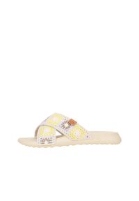 SENZA MARCA - Sandały HEY DUDE CHRISTI SLIDE COTTAGE CROCHE Wielokolorowy. Kolor: beżowy. Materiał: tkanina #1