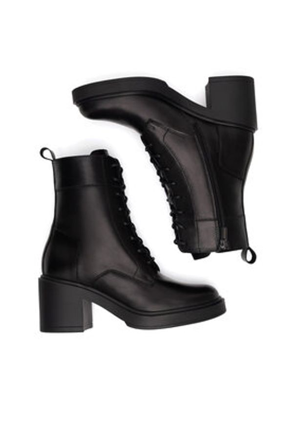 Gino Rossi - GINO ROSSI Trzewiki FERGIE-27851PE Czarny. Kolor: czarny. Materiał: skóra