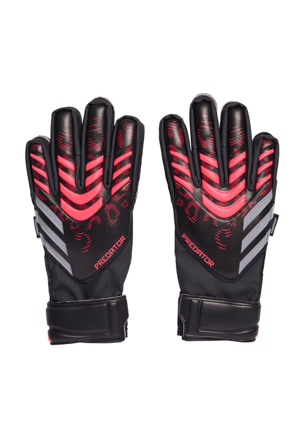Adidas - Dziecięce rękawice bramkarskie adidas Predator Match Fingersave. Kolor: czarny. Sport: piłka nożna