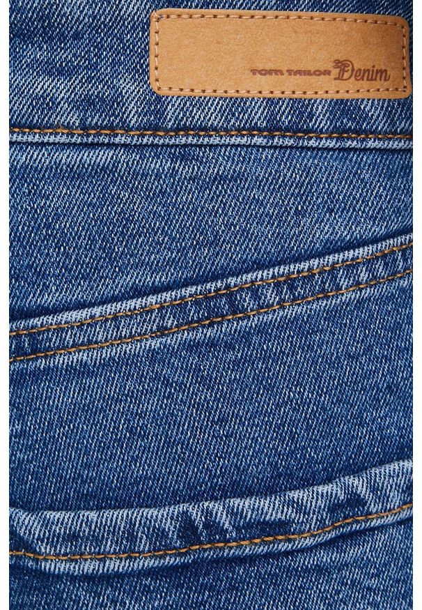 Tom Tailor Jeansy damskie high waist. Stan: podwyższony. Kolor: niebieski