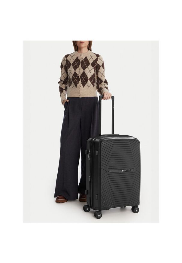 Walizka średnia Beverly Hills Polo Club. Kolor: czarny