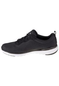 skechers - Buty sportowe Sneakersy damskie, Skechers Flex Appeal 3.0. Zapięcie: sznurówki. Kolor: czarny. Materiał: materiał. Szerokość cholewki: normalna. Sport: turystyka piesza