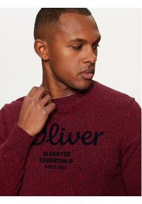 s.Oliver Sweter 2152697 Czerwony Regular Fit. Kolor: czerwony. Materiał: bawełna