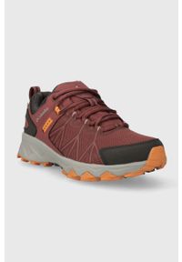 columbia - Columbia buty Peakfreak II Outdry damskie kolor bordowy. Kolor: czerwony. Materiał: syntetyk, materiał. Szerokość cholewki: normalna. Sezon: zima #3