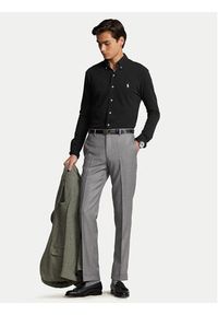 Polo Ralph Lauren Koszula 710654408089 Czarny Regular Fit. Typ kołnierza: polo. Kolor: czarny. Materiał: bawełna #4