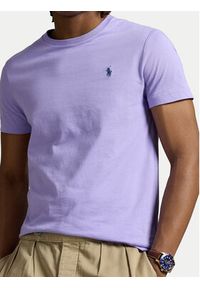 Polo Ralph Lauren T-Shirt 710671438434 Fioletowy Custom Slim Fit. Typ kołnierza: polo. Kolor: fioletowy. Materiał: bawełna #4