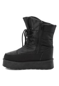 Big-Star - Czarne Śniegowce Big Star Ocieplane Obuwie Damskie. Okazja: na co dzień, na spacer. Kolor: czarny. Materiał: materiał, puch. Szerokość cholewki: normalna. Sezon: zima. Styl: casual, klasyczny #5