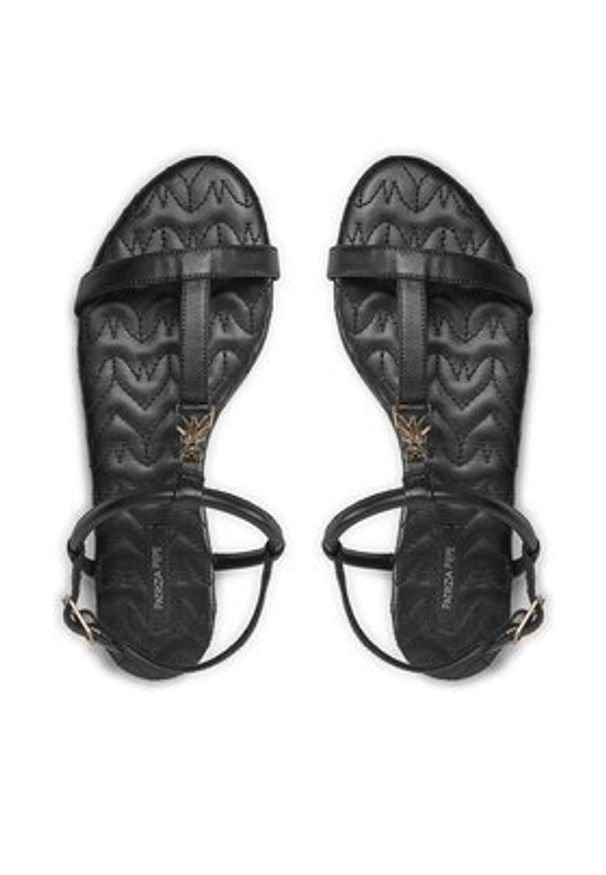 Patrizia Pepe Sandały 8X0025/L048-K103 Czarny. Kolor: czarny. Materiał: skóra