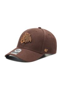47 Brand Czapka z daszkiem Chicago Blackhawks H-MVPSP04WBP-BW Brązowy. Kolor: brązowy. Materiał: materiał #1
