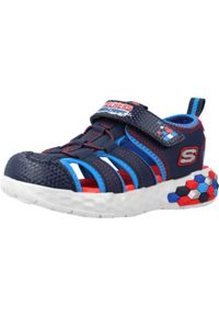 skechers - Buty do chodzenia dla dzieci Skechers 402213LNVRD. Zapięcie: rzepy. Kolor: czerwony, niebieski, wielokolorowy. Materiał: syntetyk, tkanina, materiał