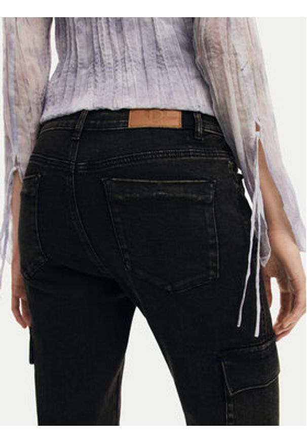 Desigual Jeansy Danubio 24WWPW07 Czarny Slim Fit. Kolor: czarny