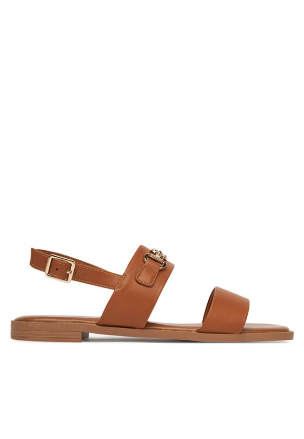 Nine West Sandały 678322-CCC Brązowy. Kolor: brązowy. Materiał: skóra