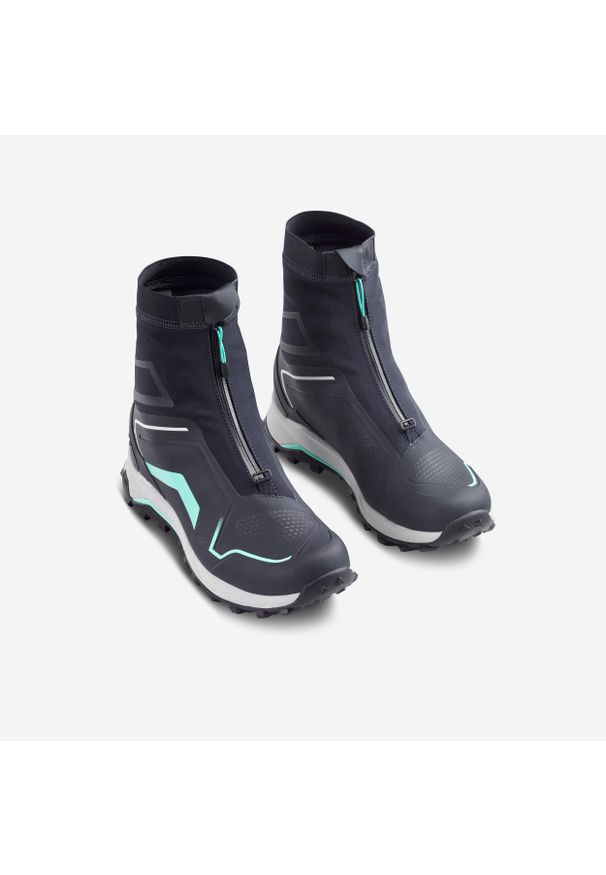 quechua - Buty turystyczne damskie Quechua SH900 Pro mountain Mid wodoodporne. Kolor: wielokolorowy, niebieski, zielony. Szerokość cholewki: normalna. Sezon: zima