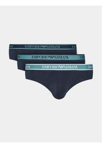 Emporio Armani Underwear Komplet 3 par slipów 111734 3F717 64135 Granatowy. Kolor: niebieski. Materiał: bawełna