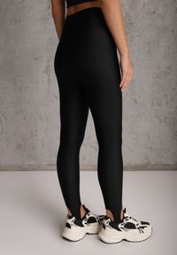 Renee - Czarne Legginsy High Waist z Zapiętkami Oliviera. Okazja: na co dzień. Stan: podwyższony. Kolor: czarny. Materiał: materiał. Długość: krótkie. Styl: casual, sportowy #8