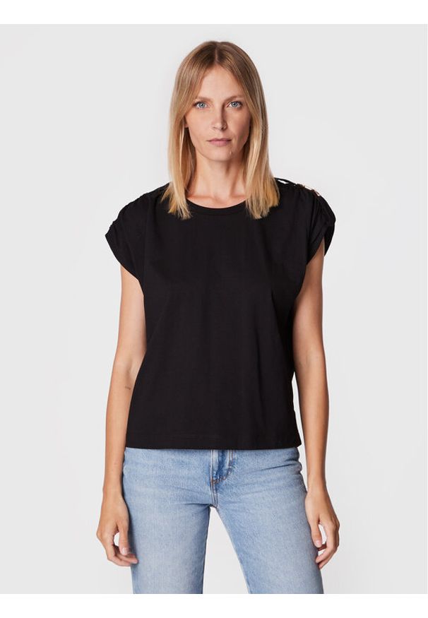 TwinSet - T-Shirt TWINSET. Kolor: czarny