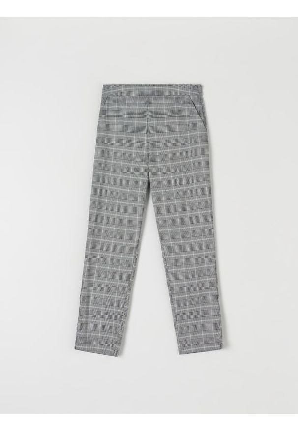 Sinsay - Spodnie slim - wielobarwny. Materiał: włókno, materiał. Wzór: kratka. Styl: elegancki