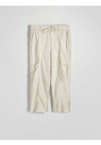 Reserved - Spodnie cargo - złamana biel. Materiał: bawełna #1