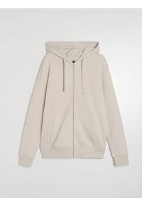 Sinsay - Rozpinana bluza z kapturem - kremowy. Typ kołnierza: kaptur. Kolor: kremowy