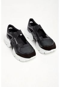 Les Hommes - Sneakersy męskie skórzane LES HOMMES. Materiał: skóra, zamsz, tkanina. Wzór: nadruk #1