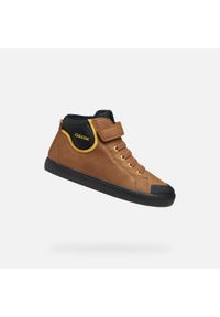 Geox - Buty GEOX J GISLI Brązowy. Kolor: czarny, brązowy, wielokolorowy. Materiał: syntetyk, tkanina. Sport: turystyka piesza