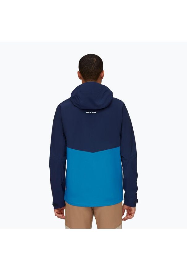 Kurtka przeciwdeszczowa męska Mammut Alto Guide HS Hooded. Kolor: niebieski