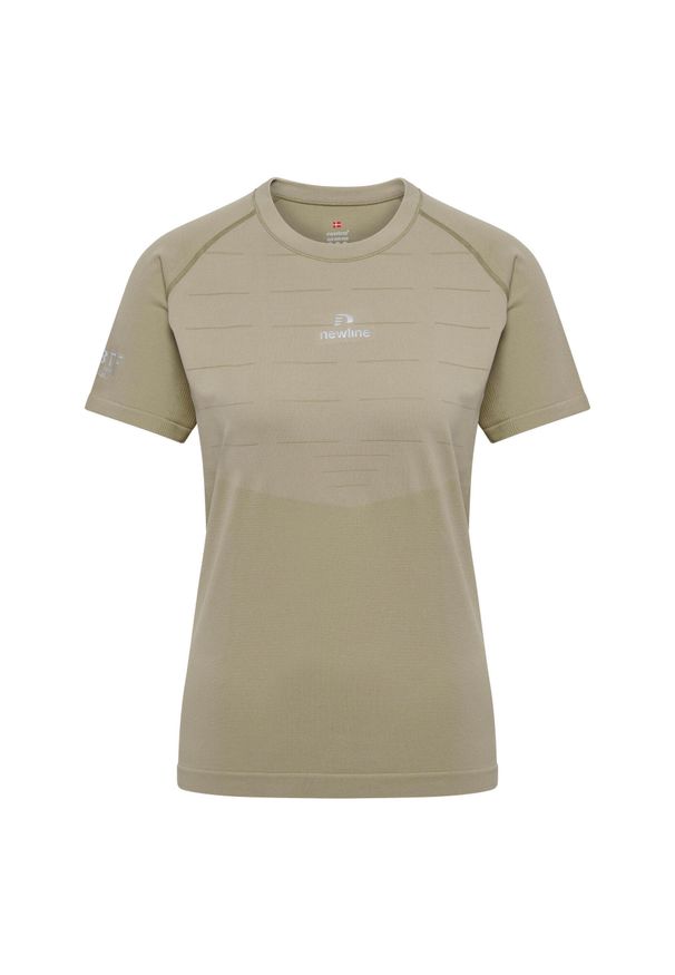 NewLine - Damski bezszwowy kostium kąpielowy Newline Pace. Kolor: szary, wielokolorowy, brązowy, zielony. Sport: bieganie, fitness, piłka nożna