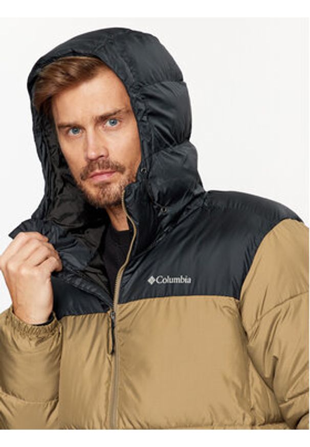 columbia - Columbia Kurtka zimowa Puffect™ Hooded Jacket Brązowy Regular Fit. Kolor: brązowy. Materiał: syntetyk. Sezon: zima