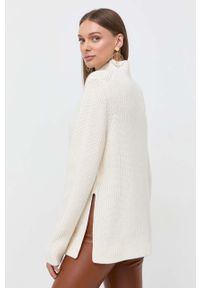 MICHAEL Michael Kors sweter wełniany damski kolor beżowy ciepły z półgolfem. Kolor: beżowy. Materiał: wełna. Długość rękawa: długi rękaw. Długość: długie #3