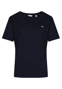 GANT - Gant T-Shirt Shield 4200750 Granatowy Regular Fit. Kolor: niebieski. Materiał: bawełna #3