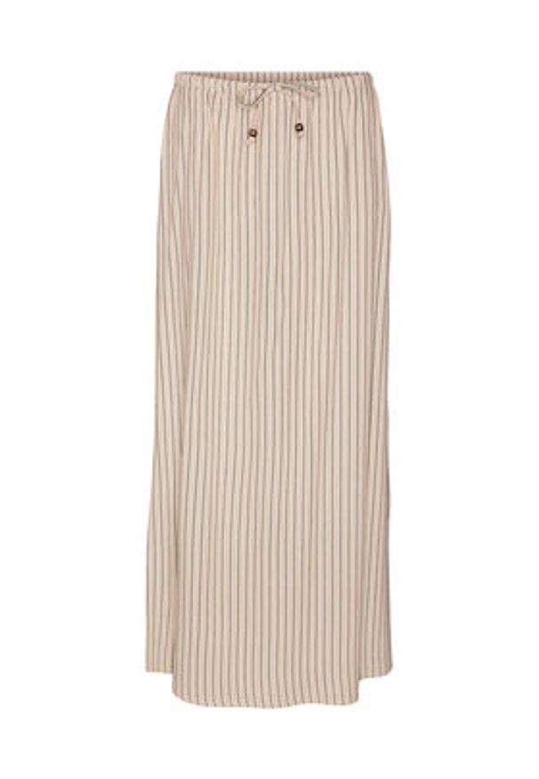 Vero Moda Spódnica maxi Mymilo 10321622 Beżowy Regular Fit. Kolor: beżowy. Materiał: len