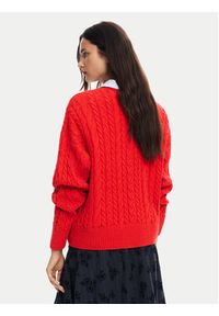 Desigual Sweter Exeter 24WWJF74 Czerwony Regular Fit. Kolor: czerwony. Materiał: bawełna, syntetyk #2