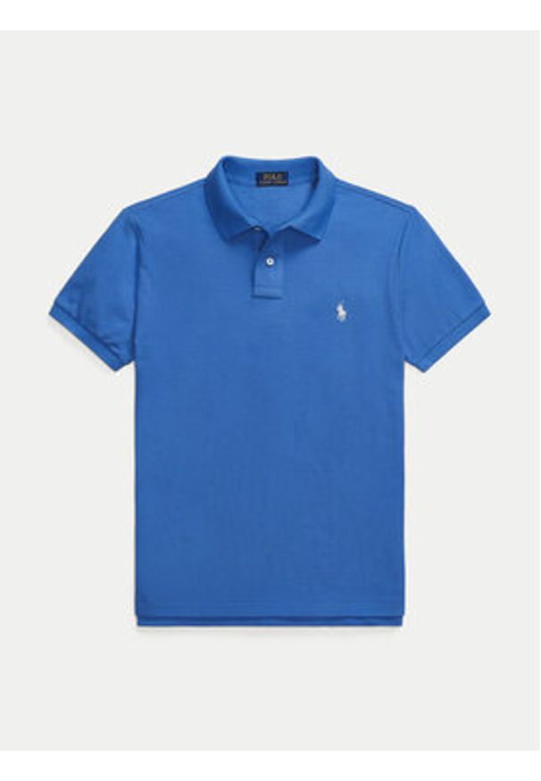 Polo Ralph Lauren Polo 710536856442 Niebieski Slim Fit. Typ kołnierza: polo. Kolor: niebieski. Materiał: bawełna