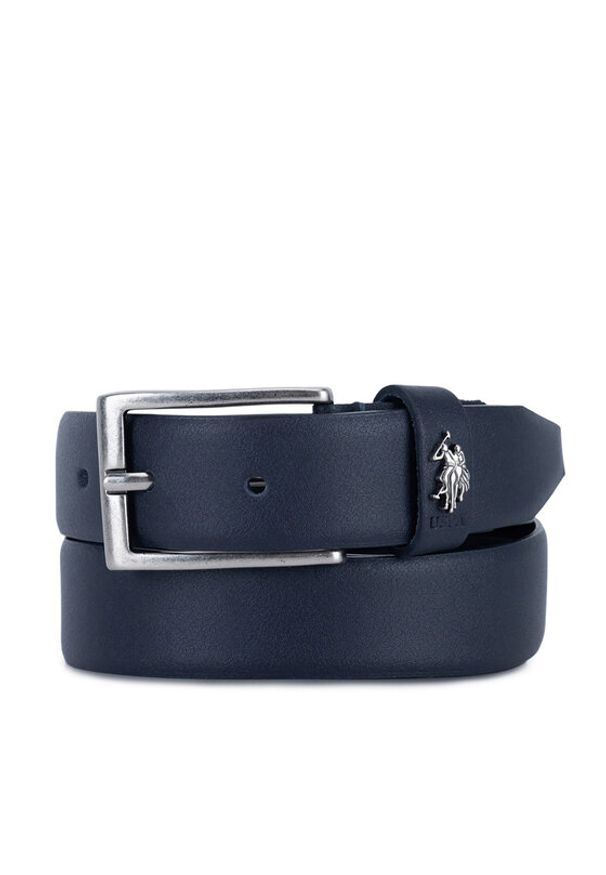 U.S. Polo Assn. Pasek AIUXT2375MHN Granatowy. Kolor: niebieski. Materiał: skóra