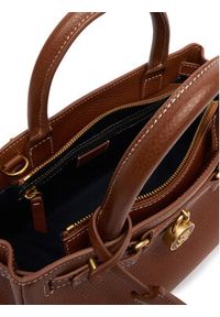 TOMMY HILFIGER - Tommy Hilfiger Torebka American Icon Mini Tote Leather AW0AW17926 Brązowy. Kolor: brązowy. Materiał: skórzane #5