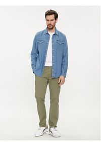 Lee Koszula jeansowa Western 112349983 Niebieski Regular Fit. Kolor: niebieski. Materiał: bawełna