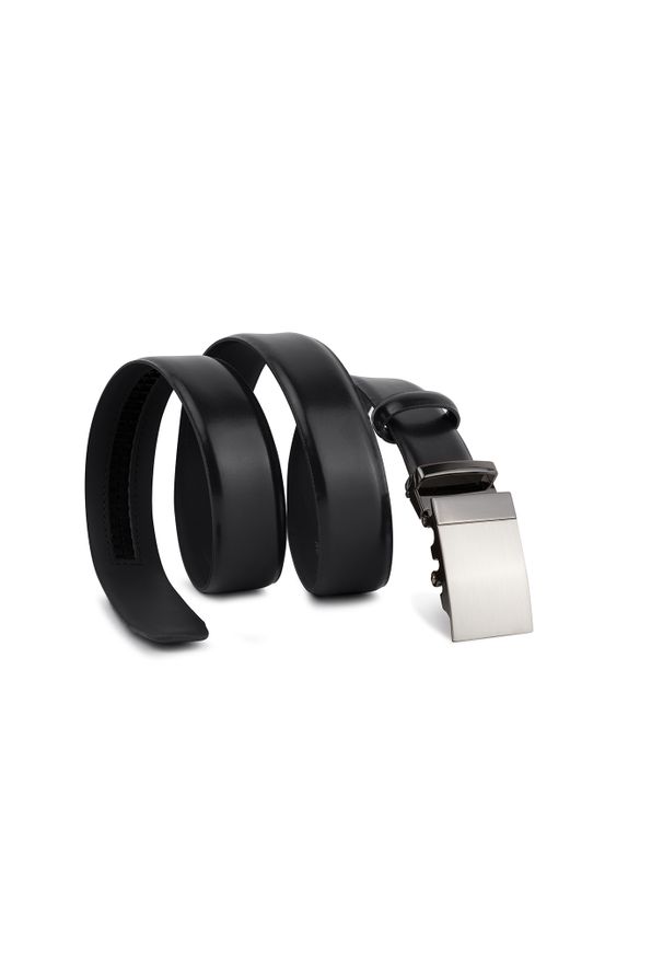 Czarny skórzany pasek męski - Pako Lorente. Kolor: czarny. Materiał: skóra. Styl: elegancki