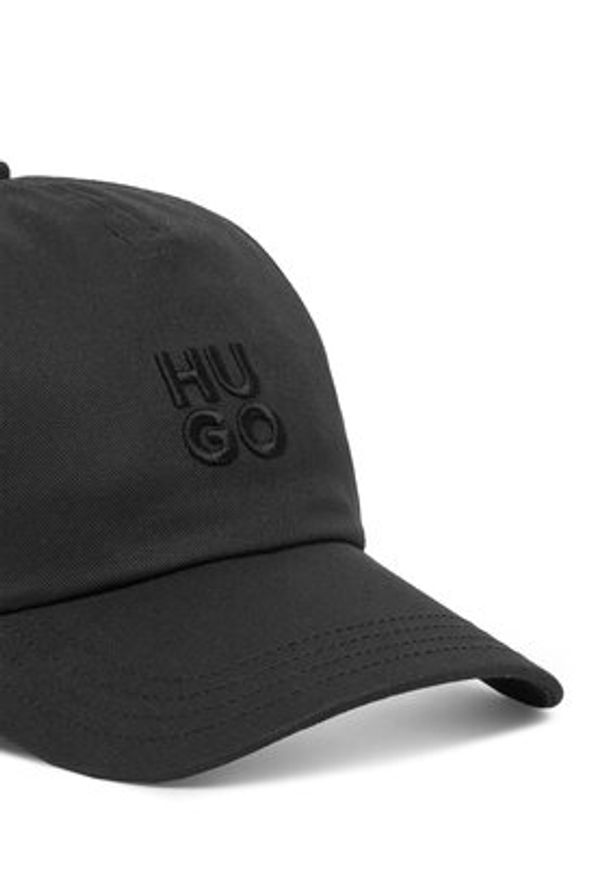 Hugo - HUGO Czapka z daszkiem Asya 50546581 Czarny. Kolor: czarny. Materiał: materiał, bawełna